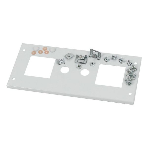 XME0604CM Front cover, +mounting kit, for meter 2x72 +2S, HxW=150x425mm, grey image 3