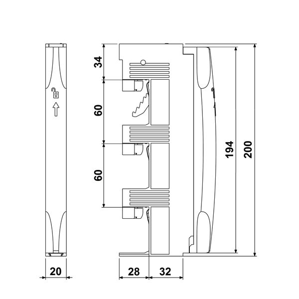 Connection module 16 mmý,, 3-pole with spring terminals (The price is shown without markup on metals. Request a quote for accurate information) image 2