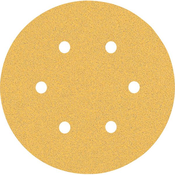 EXPERT C47 Sandpaper with 6 holes for Random Orbital Sanders 15 mm, G 8 5-pc image 1