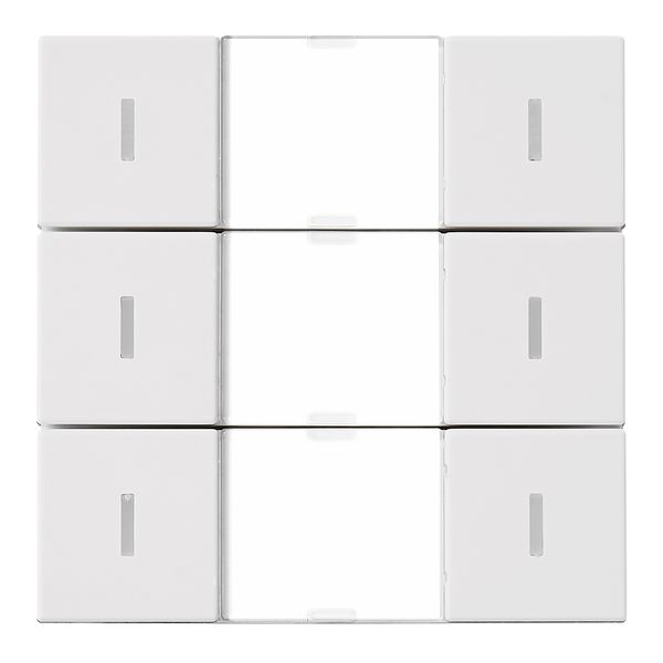 KNX push-button 3-fold with status LED, white image 1