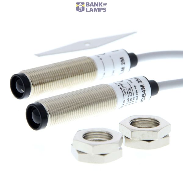 Photoelectric sensor, M12 brass housing, through-beam, 4 m adjustable, image 2