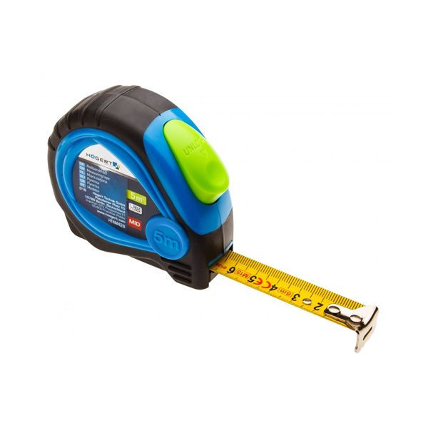 HOEGERT Tape measure 5 m x 25 mm, MID certified, teflon-coated blade image 1