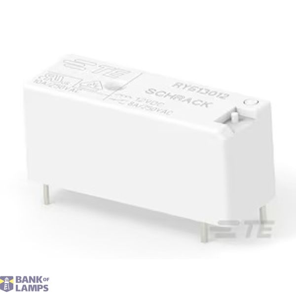PCB Relay 1 CO, 12VDC, 8A, Pin 3.2, AgSnO2 image 1