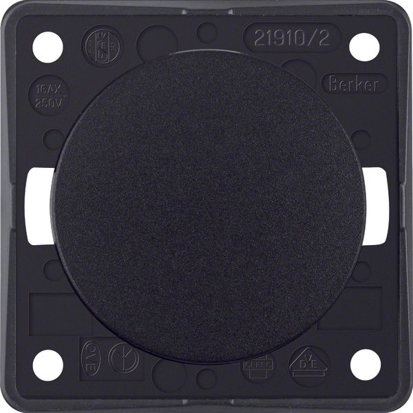 On/off switch 2pole with imprint "0", Integro - Design Flow/Pure, blac image 1