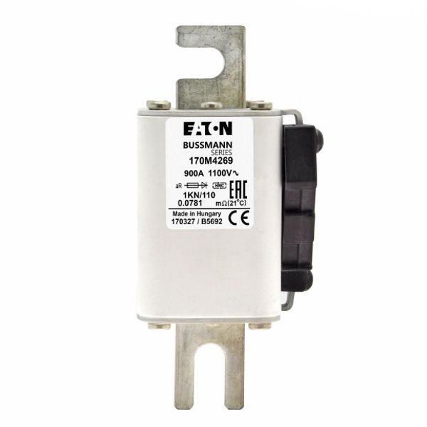 Fuse-link, high speed, 450 A, AC 690 V, size 1, 53 x 69 x 111 mm, aR, IEC, type K indicator image 1