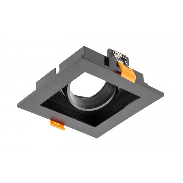 Spot luminaire housing RUBIO, 102x102 mm, IP20, PC, square, black image 1