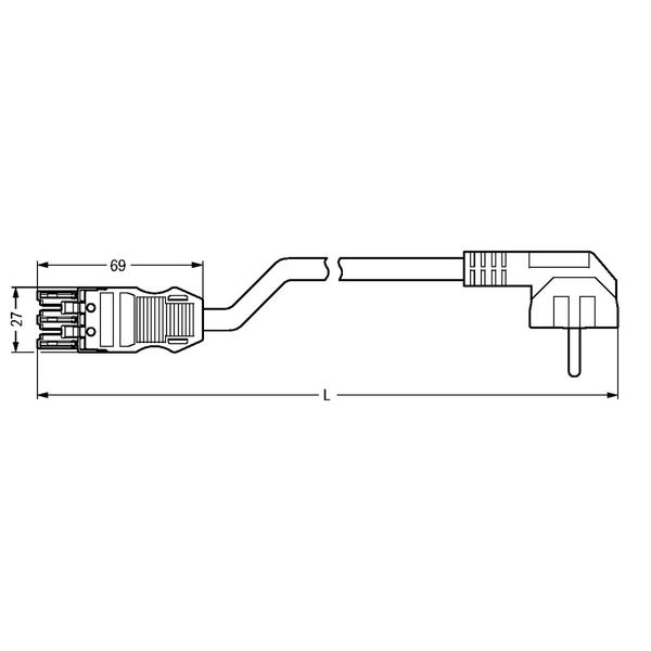 pre-assembled adapter cable Eca Socket/SCHUKO plug white image 5