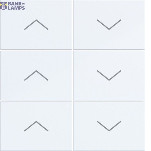 KNX pushbutton cover, 6-level, high/low, A.x/C.x, matte light white image 1