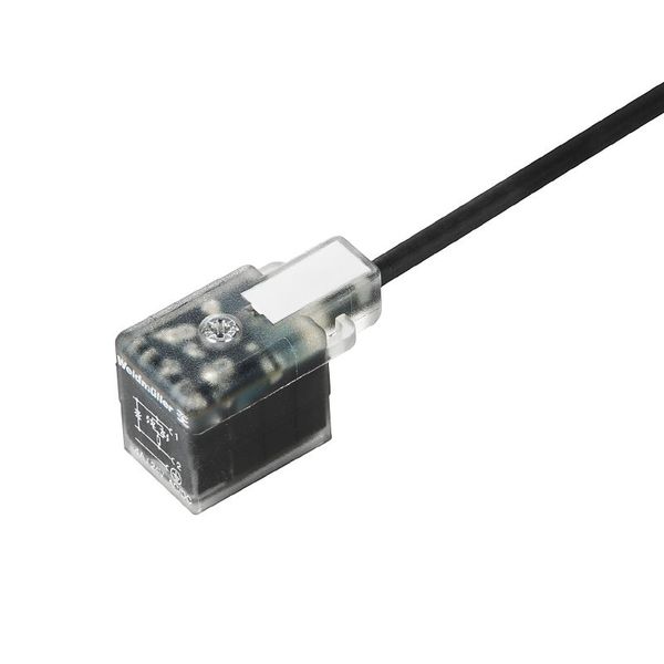 Valve cable (assembled), One end without connector - valve plug, DIN design B (10 mm), M8 = none, Cable length: 5 m, PUR, black image 1