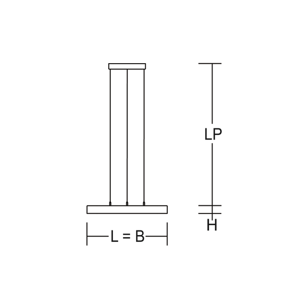 TRIONA square, 56 W, 7550 lm, 840, anthracite, DALI Pendant luminaires image 4