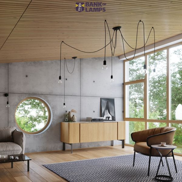 EDISON CHANDELIER 3 BLACK E27 3X60W IP20 image 5