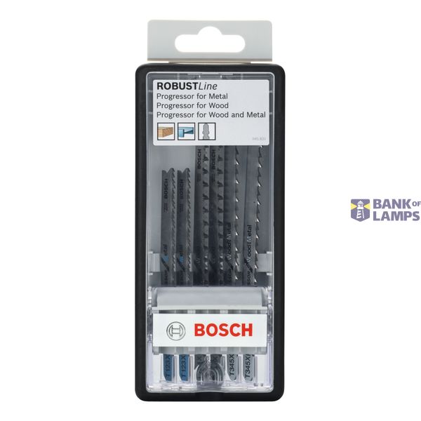 6-piece Robust Line Wood and Metal jigsaw blade set Progressor T-shank 6 pcs. image 2
