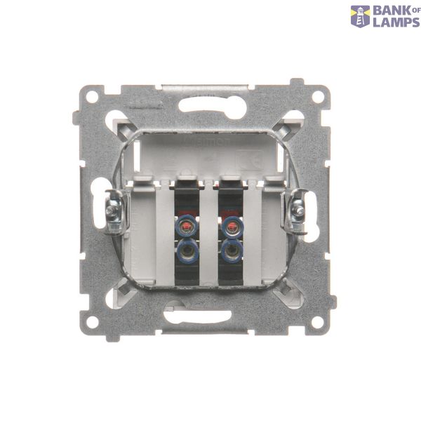 Double socket outlet with eaerthing and shutters - for Nature frames, (module), 16A, 250V, Screw, Gold matt, metalic image 1