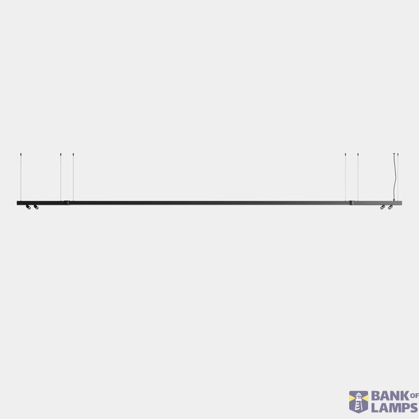 Lineal lighting system Apex Lineal Pendant 4190mm 4 Spots 30mm 48W LED warm-white 3000K CRI 90 ON-OFF Black IP20 4582lm image 1