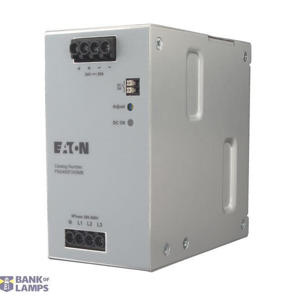 Power supply unit, Three-phase, 320 - 575 V AC / 24 V DC, 20 A, 480 W image 2