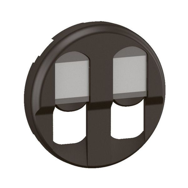 DOUBLE RJ45 SOCKET ROCKER BLACK image 2