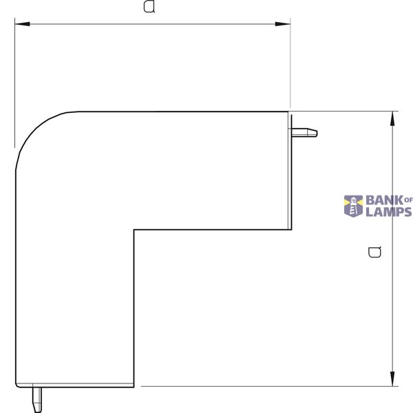 External corner hood 20x20mm Polyvinylchloride Cream RAL 9001 image 2