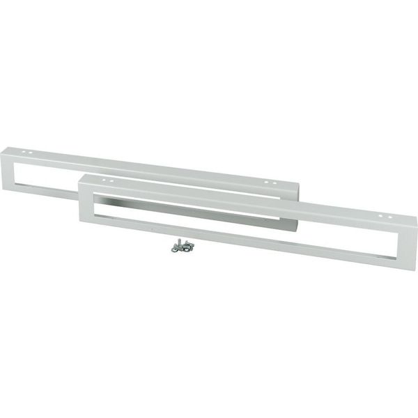 XLSPL1SO8 Plinth, side panels for HxD 100 x 800mm, grey, with cable duct cutout image 4