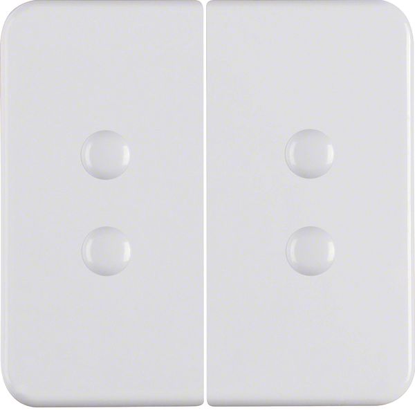 Rocker 2gang, splash-proteced flush-mtd IP44, p. white glossy image 1