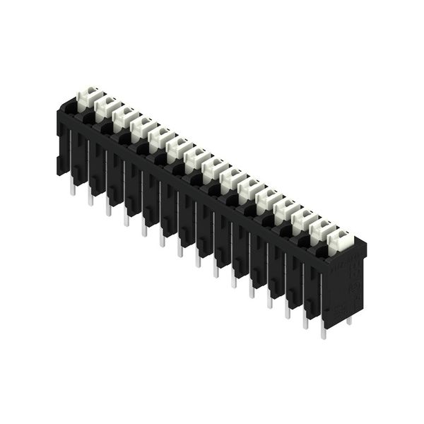 Printed circuit board terminals, 3.81 mm, Number of poles: 15, 180°, Solder pin length (l): 3.5 mm, black, PUSH IN with actuator, Clamping range, max. : 1.5 mm², Tube image 4