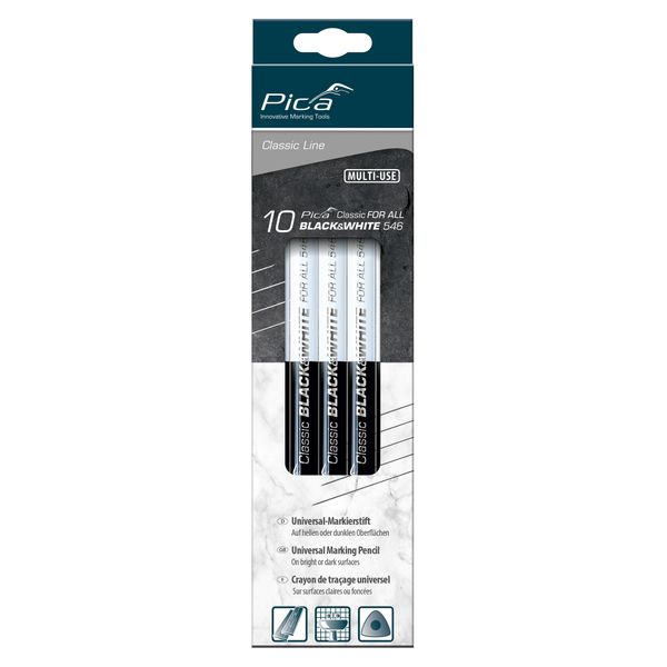 Pica 10 pieces, 546/24 Pencil Black & White image 1