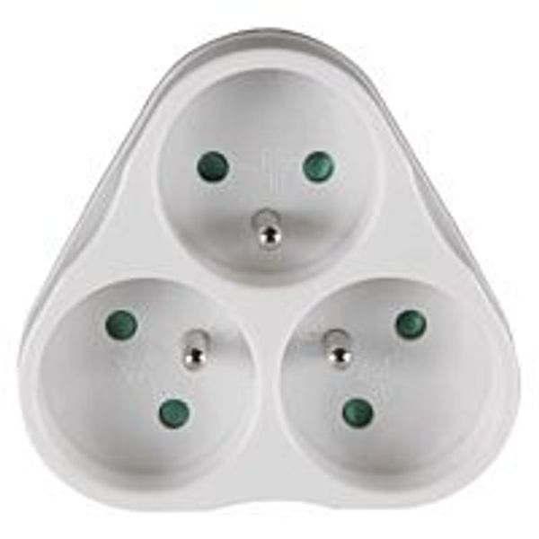 EMOS Power strip KF-FZB-01/T03J 3xround 250V/10A white IP20 image 1