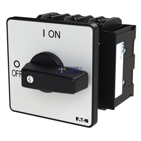 P3 On-off switch, 80 A,Flush mounting, 3 pole, Form E, Black, Short th image 2