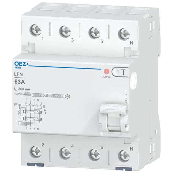 Residual current circuit breaker LFN-63-4-300B-K image 1