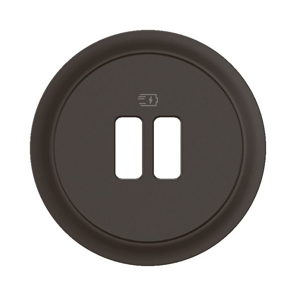 COVER PLATE USB CHARGER BLACK image 4