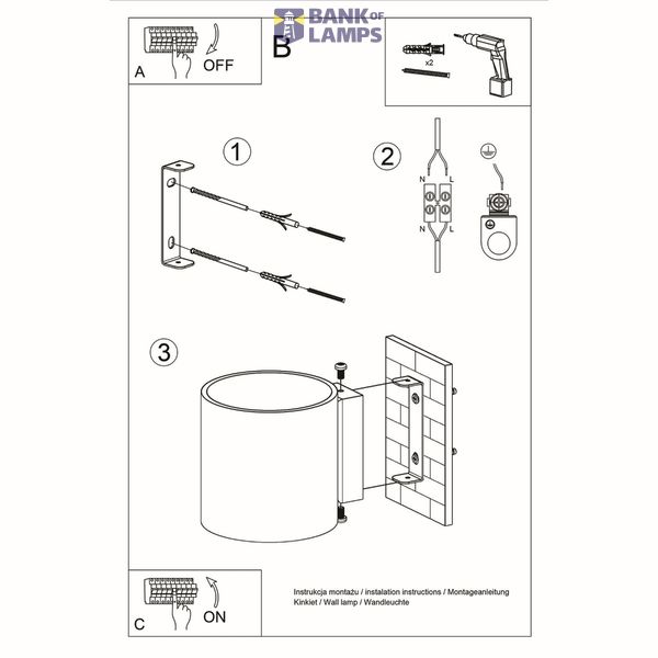 WALL LAMP ORBIS 1 GRAY G9 1X40W IP20 image 11