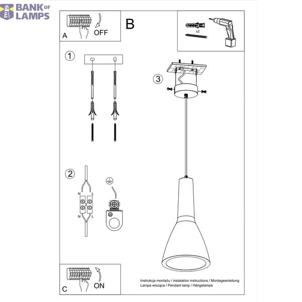 HANGING LAMP EMPOLI E27 1X60W IP20 image 6