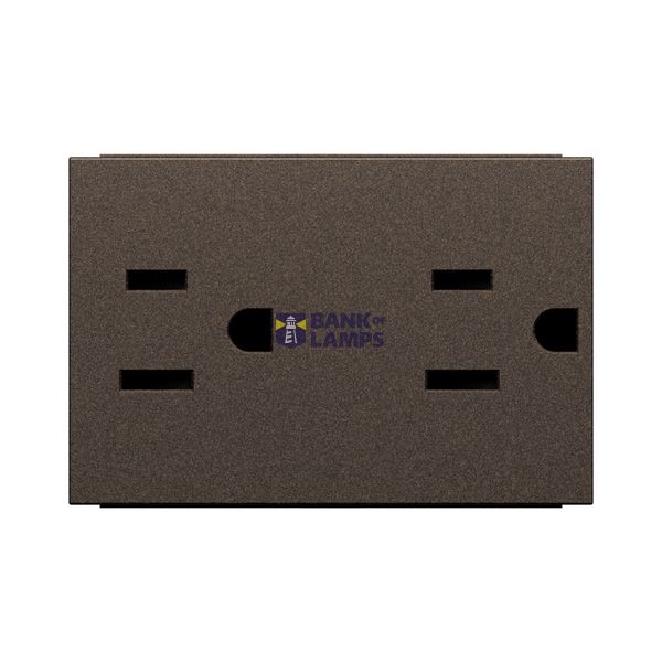 L.NOW - US DUPLEX SOCKET 15A BRONZE image 2