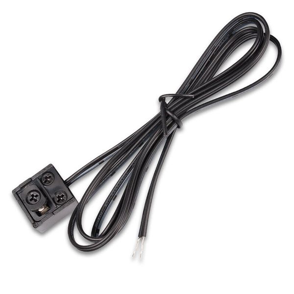 Connector for DC bar, max. 8A, black color, incl. cable 1 m image 1