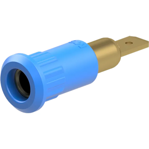 4 mm socket, plug-in connection, mounting Ø 8.2 mm, blue, 64.3010-23 image 1