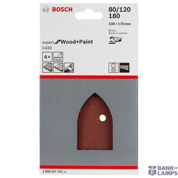 6-piece C430 sanding sheet set 80; 120; 180 image 2