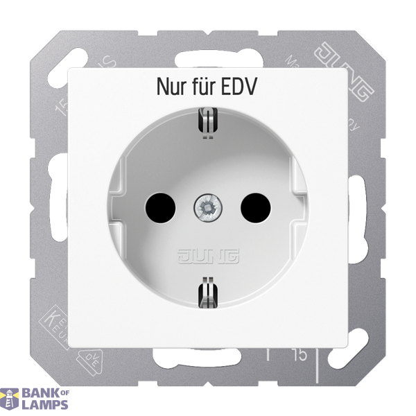 SCHUKO socket, 16 A 250 V ~ IT, Duroplast, AS/A series, alpine white image 1