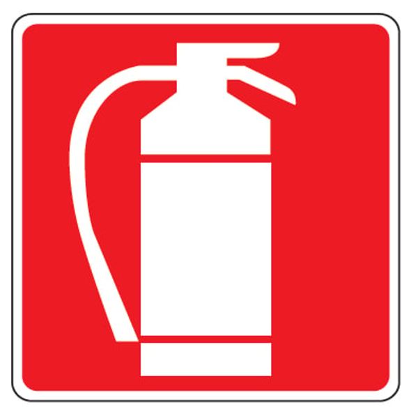 Fire sign - Al - Dimensions: 250x250 mm image 1