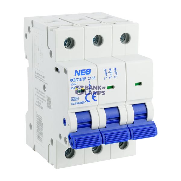 Circuit breaker, 6kA, C, 3-pole, 16A OCB/C16/3P image 1