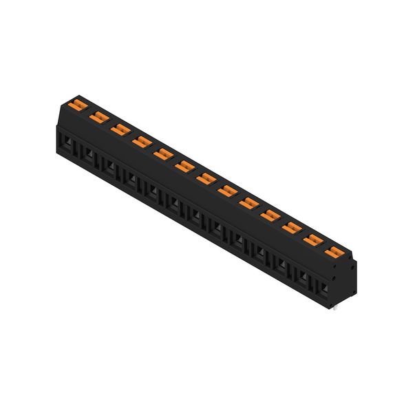 Printed circuit board terminals, 7.50 mm, Number of poles: 13, 90°, Solder pin length (l): 3.5 mm, tinned, black, PUSH IN with actuator, Clamping range, max. : 2.5 mm², Box image 3