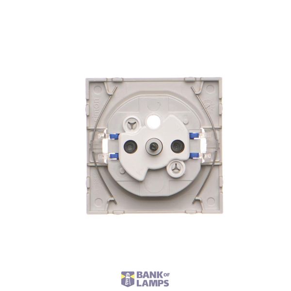 Double two-way switch with backlight light without symbol, 10AX, matt aluminum image 1