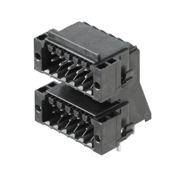 PCB plug-in connector, male header, Solder flange, THT/THR solder connection, 3.50 mm, Number of poles: 28, 90°, Solder pin length (l): 3.2 mm, tinned, black, Box image 2