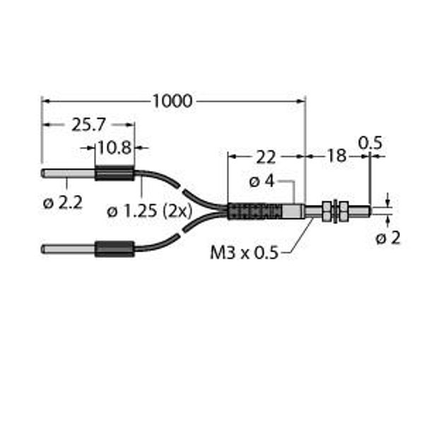 Plastic Fiber Bifurcated Fiber   PBT23U-VL image 1