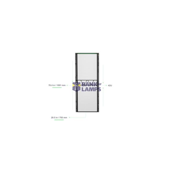NSX Gen2 42U750mm Wide Curved Door Blk image 1