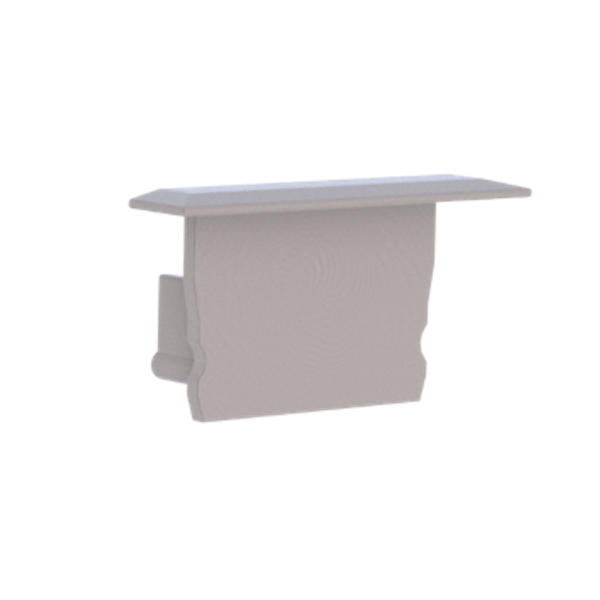 End cap for profile + cover S, Endcap SMALL wing profile 24.9/13 white image 3