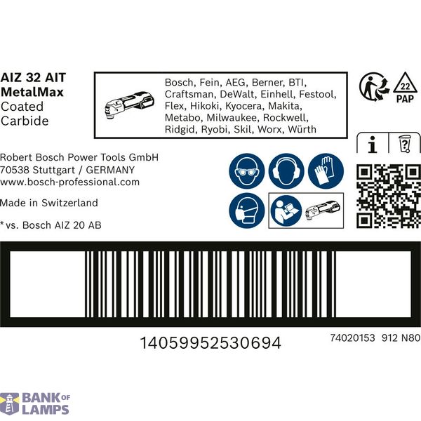EXPERT MetalMax AIZ 32 AIT Multitool Blade 4 x 32 mm image 1