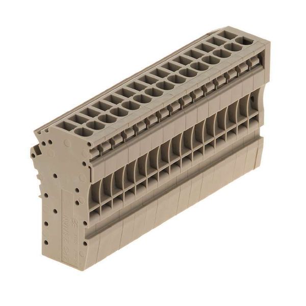 Z-series, Coupling, Rated cross-section: 2.5 mm², Plug-in connection, beige, Direct mounting image 1