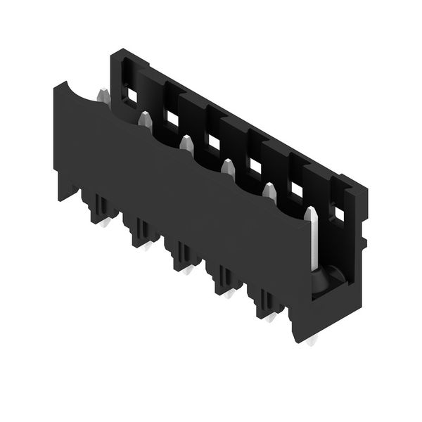 PCB plug-in connector, male header, open side, THT/THR solder connection, 5.00 mm, Number of poles: 6, 180°, Solder pin length (l): 3.2 mm, tinned, black, Box image 2
