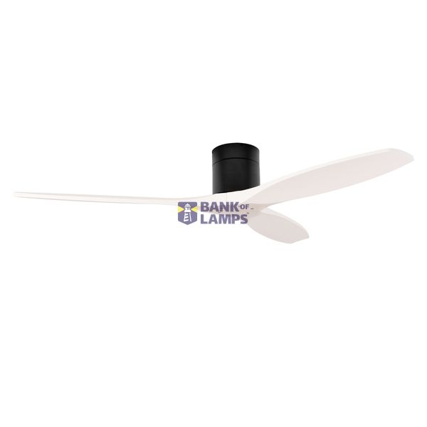 Fan Stem Evo ø1220mm Tube Black with White Blades White LED image 1