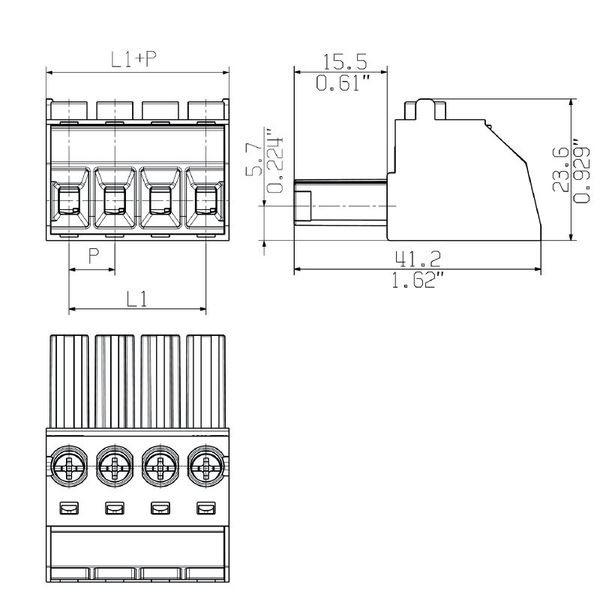 PCB plug-in connector, female plug, 7.62 mm, Number of poles: 19, 180°, Clamping yoke connection, Clamping range, max. : 10 mm², Box image 1