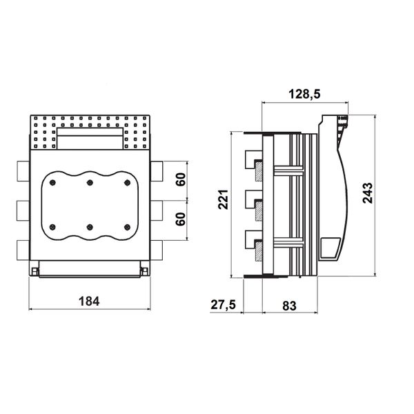 HRC bus-m. fuse switch-discon.,250A, screw M10,AC22 B (400V) image 4